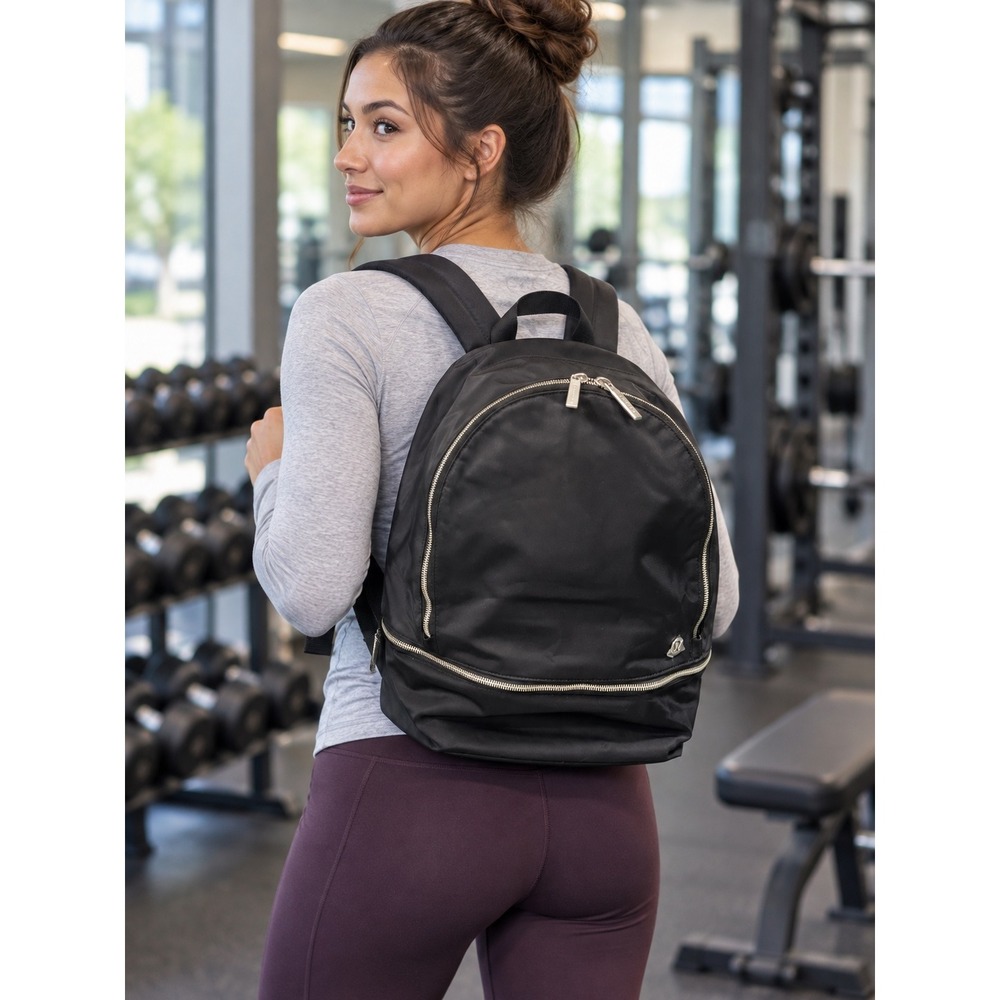 Lululemon City Adventurer Backpack Black Nylon Travel Gym Bag